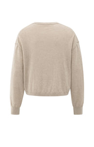 Round Neck Sweater - Sand Melange