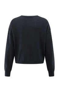 Round Neck Sweater - Ink Blue