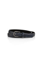 Load image into Gallery viewer, Thin Leather Belt - Navy Blue
