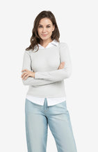 Load image into Gallery viewer, Cotton Faux Double Layer Top - Blue Grey
