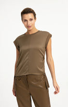 Load image into Gallery viewer, Top with drawstring details - Teak Brown
