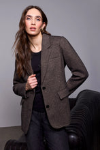 Load image into Gallery viewer, Herringbone Sequin Tweed Blazer
