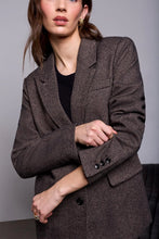 Load image into Gallery viewer, Herringbone Sequin Tweed Blazer

