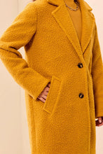 Load image into Gallery viewer, Boucle Button Front Coat - Amber
