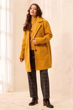 Load image into Gallery viewer, Boucle Button Front Coat - Amber
