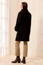 Load image into Gallery viewer, Boucle Button Front Coat - Black
