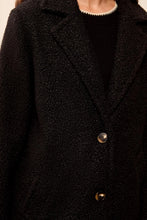Load image into Gallery viewer, Boucle Button Front Coat - Black
