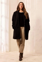 Load image into Gallery viewer, Boucle Button Front Coat - Black
