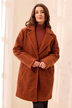 Load image into Gallery viewer, Boucle Button Front Coat - Maple
