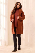 Load image into Gallery viewer, Boucle Button Front Coat - Maple
