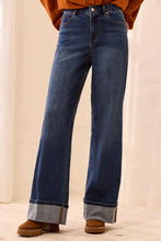 Load image into Gallery viewer, Brooke Cuff Wide Leg 32" Jean - Dusk
