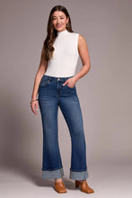 Load image into Gallery viewer, Brooke Cuffed Palazzo Jean - Antique Blue
