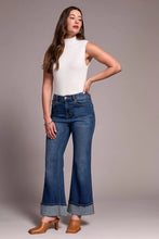 Load image into Gallery viewer, Brooke Cuffed Palazzo Jean - Antique Blue
