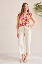 Load image into Gallery viewer, Brooke Wide Leg Crop Jean - Ecru
