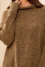 Load image into Gallery viewer, Brushed Knit Drop Shoulder Sweater - Dull Gold
