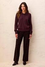 Load image into Gallery viewer, Collared Cable Knit Sweater - Fudge
