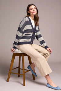 Cotton Cardigan - Striped