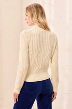 Load image into Gallery viewer, Cotton Cable Knit Sweater - Antique White
