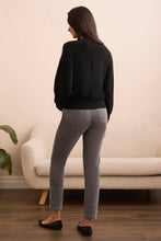 Load image into Gallery viewer, 100% Cashmere Henley Sweater - Black
