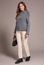 Load image into Gallery viewer, Cotton Funnel Neck Sweater - Grey Mix
