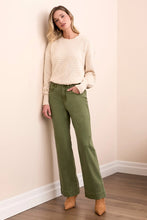 Load image into Gallery viewer, Comfort Stretch Wide Leg Pant - Chive
