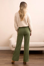 Load image into Gallery viewer, Comfort Stretch Wide Leg Pant - Chive
