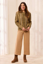 Load image into Gallery viewer, Lace Up Detail Cable Knit Sweater - Aloe Green
