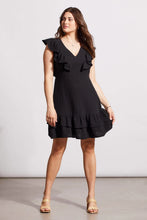 Load image into Gallery viewer, Cotton Ruffle Neck Dress - Black
