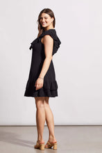 Load image into Gallery viewer, Cotton Ruffle Neck Dress - Black
