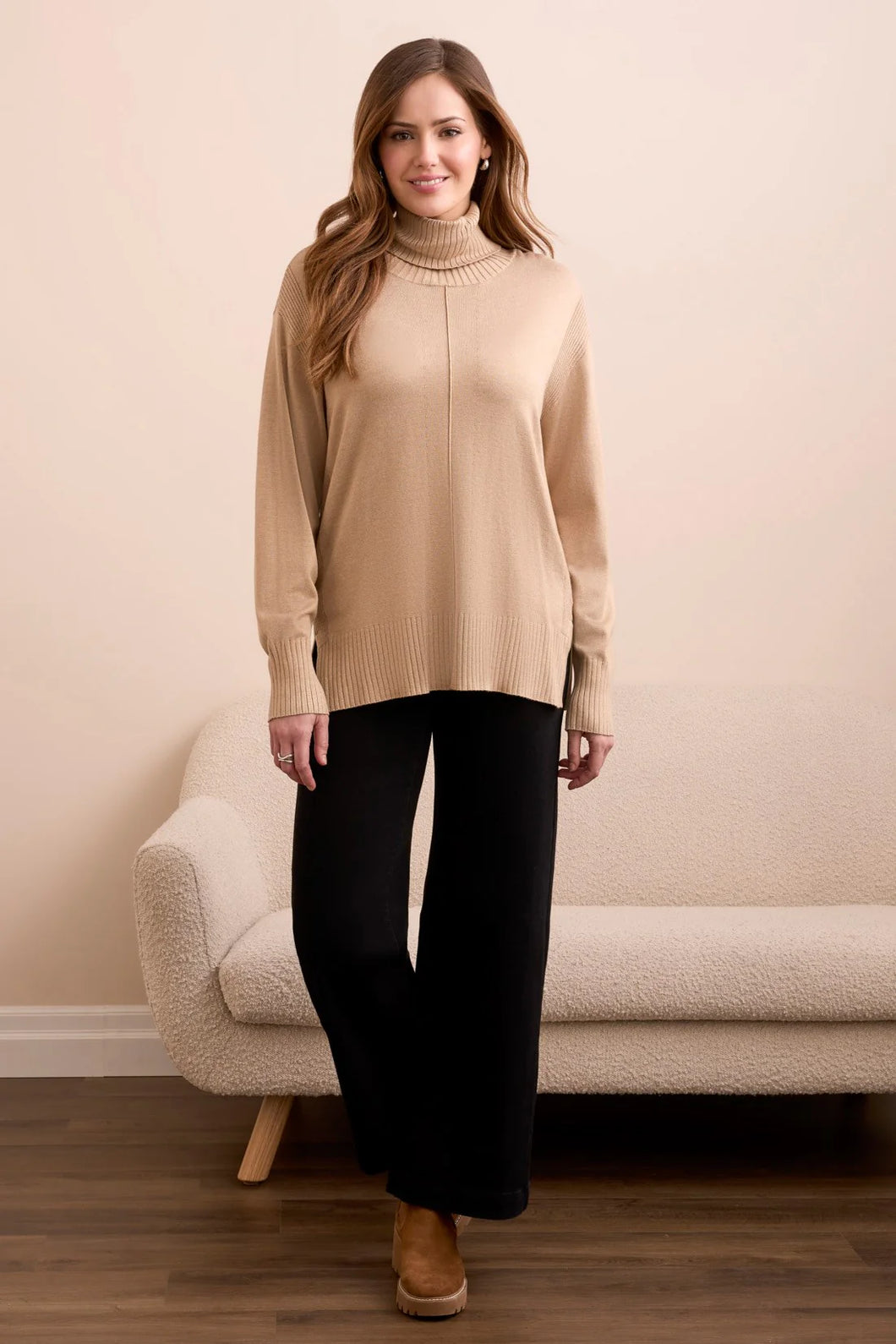 Turtleneck Sweater - Latte