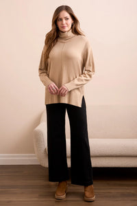 Turtleneck Sweater - Latte