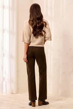 Load image into Gallery viewer, Patterned High Rise Wide Leg Twill Pant
