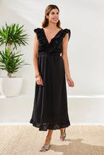 Load image into Gallery viewer, Cotton Maxi Dress - Black
