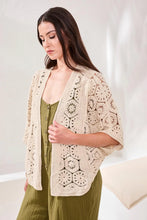 Load image into Gallery viewer, Crochet Cotton Cardigan
