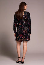 Load image into Gallery viewer, Floral Sequin Mesh Lined A-Line Dress
