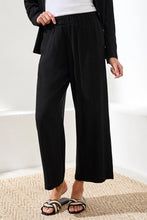 Load image into Gallery viewer, Flowy Linen Blend Wide Leg Pant - Black
