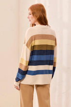 Load image into Gallery viewer, Collared Striped Sweater - Aloe
