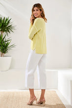 Load image into Gallery viewer, Cotton V Neck Sweater with Special Wash - Lemongrass
