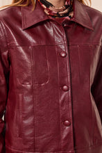 Load image into Gallery viewer, Faux Leather Jacket - Cherry Lacquer
