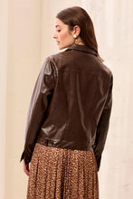 Load image into Gallery viewer, Faux Leather Jacket - Dark Chocolate
