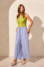 Load image into Gallery viewer, Linen Blend Striped Flowy Pant

