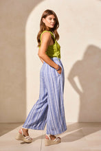 Load image into Gallery viewer, Linen Blend Striped Flowy Pant
