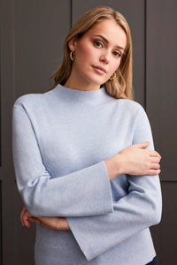 Funnel Neck Sweater - Glacier