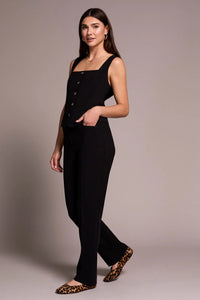 Luxury Twill Straight Leg Trouser - Black