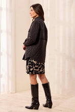 Load image into Gallery viewer, Quilted &amp; Denim Combo Barn Jacket - Black
