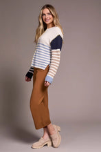 Load image into Gallery viewer, Striped Combo Boat Neck Sweater
