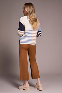 Striped Combo Boat Neck Sweater
