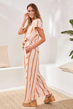 Load image into Gallery viewer, Pull On Flowy Linen Blend Pant - Sahara Beige
