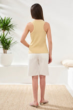 Load image into Gallery viewer, Racerback Cotton Ribbed Tank - Butter
