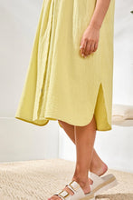 Load image into Gallery viewer, Cotton Gauze Midi Dress - Lemongrass
